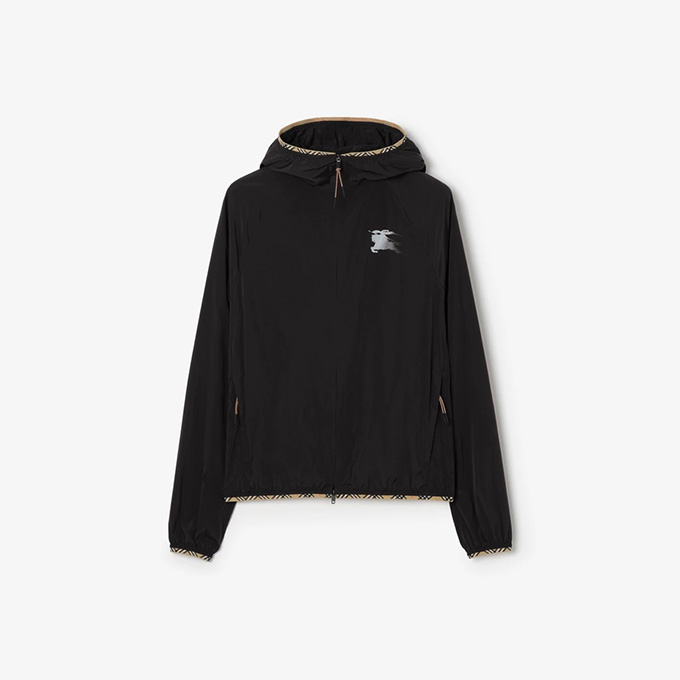 burberry lightweight functional nylon hooded zip up jacket